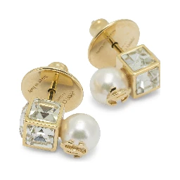 "JC Pearl Cube" Earrings