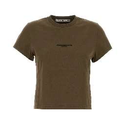 SHRUNKEN SS TEE W/ LOGO PRINT