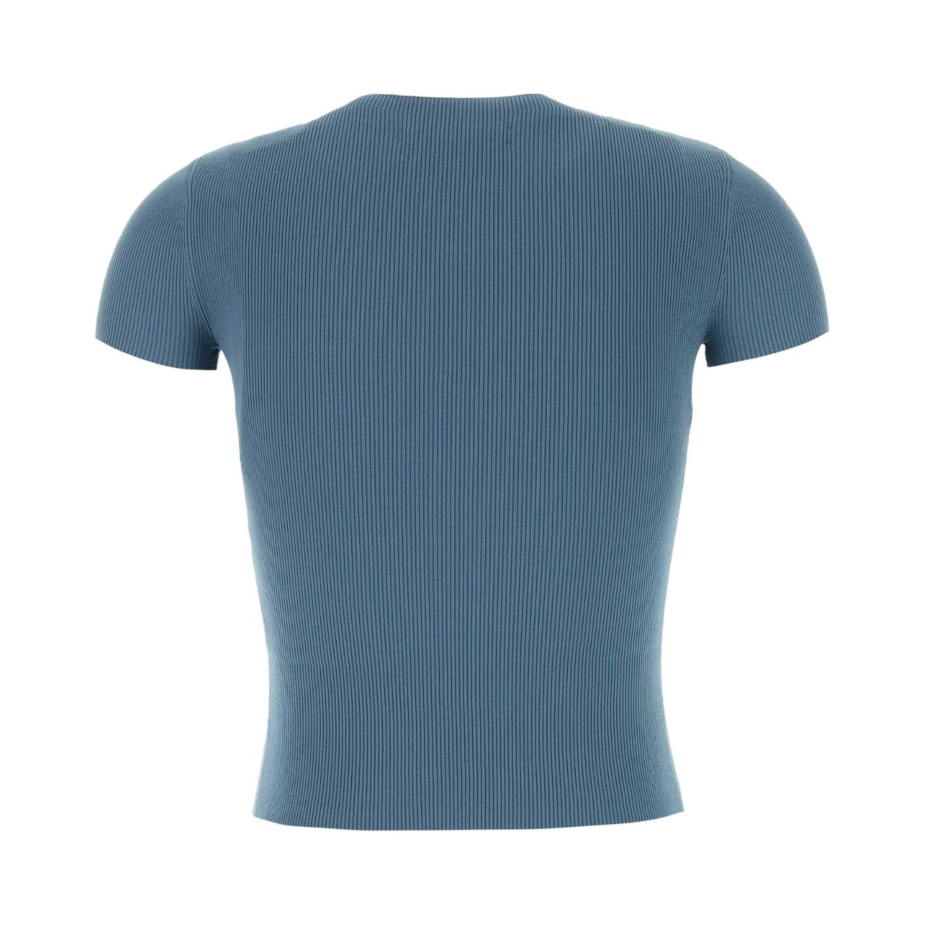 SS CREWNECK TOP W/ JACQUARD LOGO