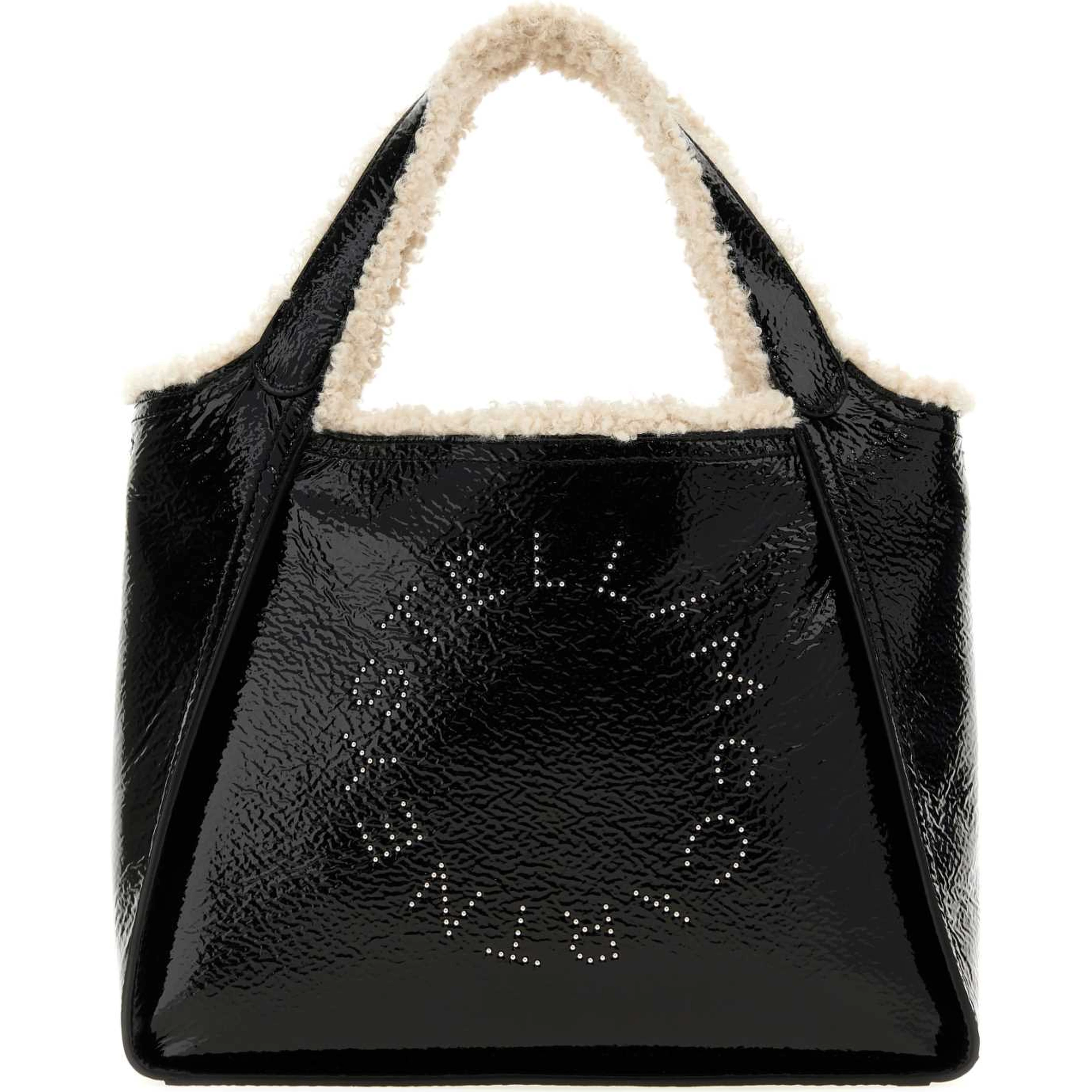 LOGO CROSSBODY TOTE BAG CRACKED PATENT ALTER MAT &