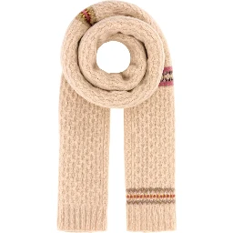 APRES SKI FAIR ISLE CABLE SCARF