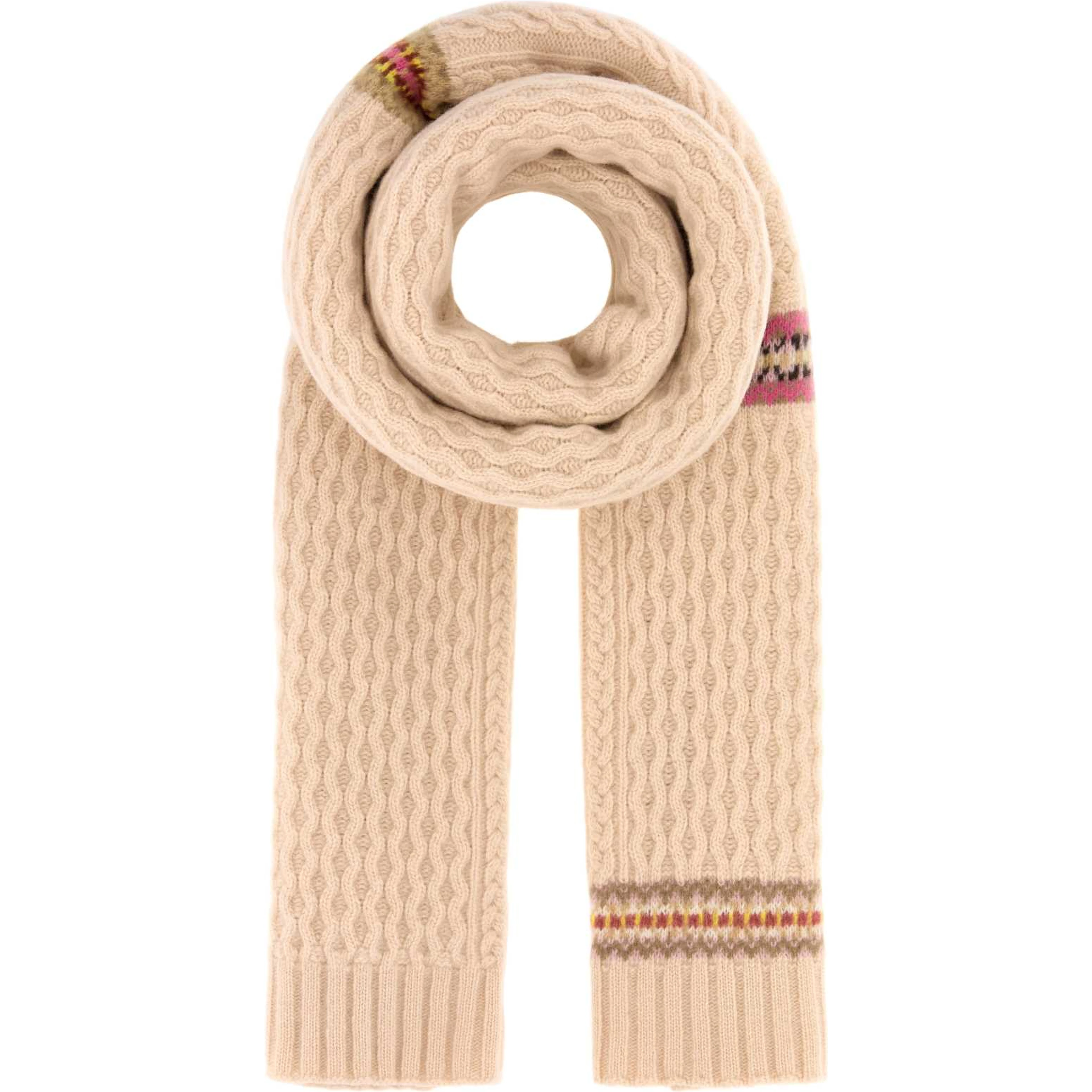 APRES SKI FAIR ISLE CABLE SCARF