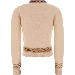 APRES SKI FAIR ISLE V NECK CROPPED JUMPER
