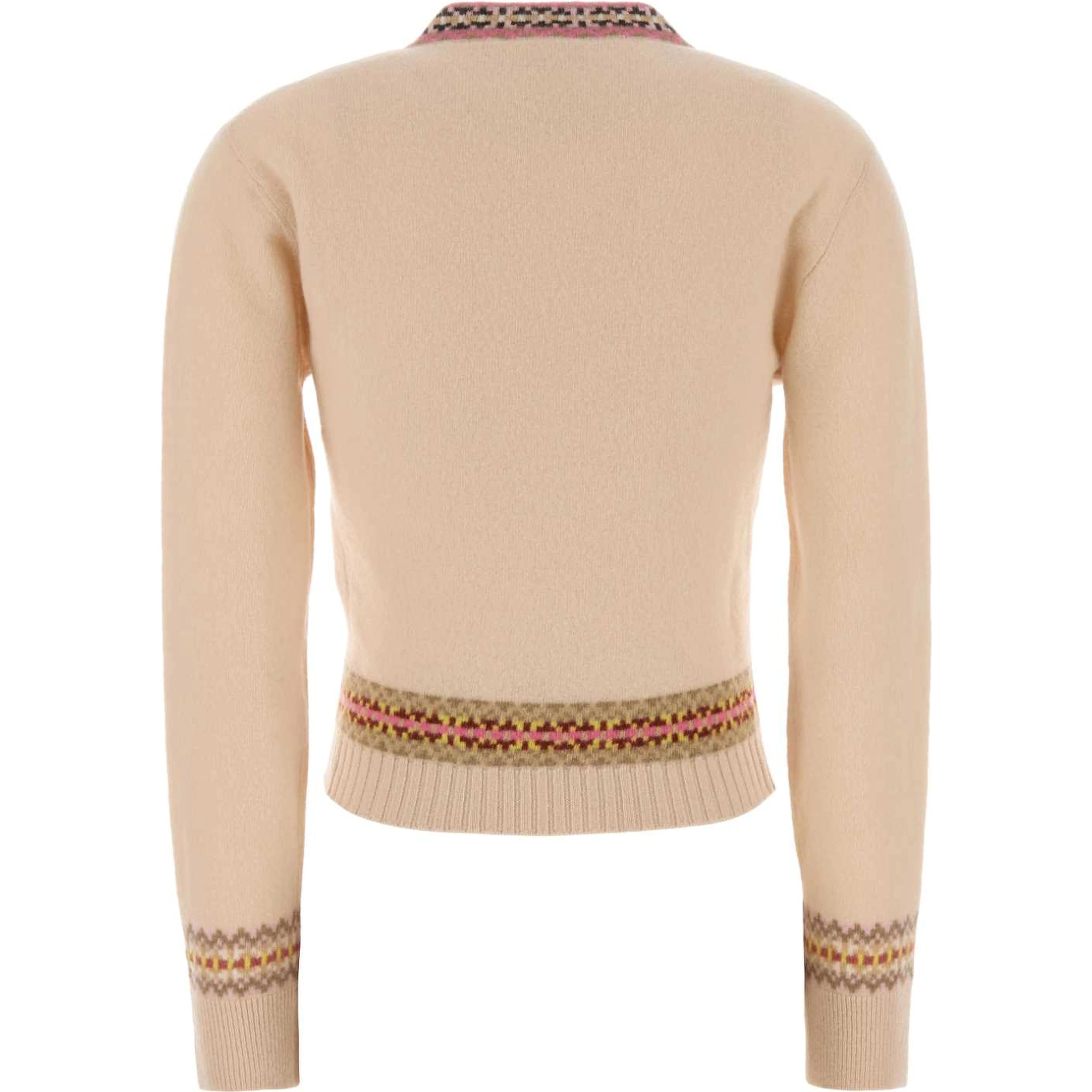 APRES SKI FAIR ISLE V NECK CROPPED JUMPER