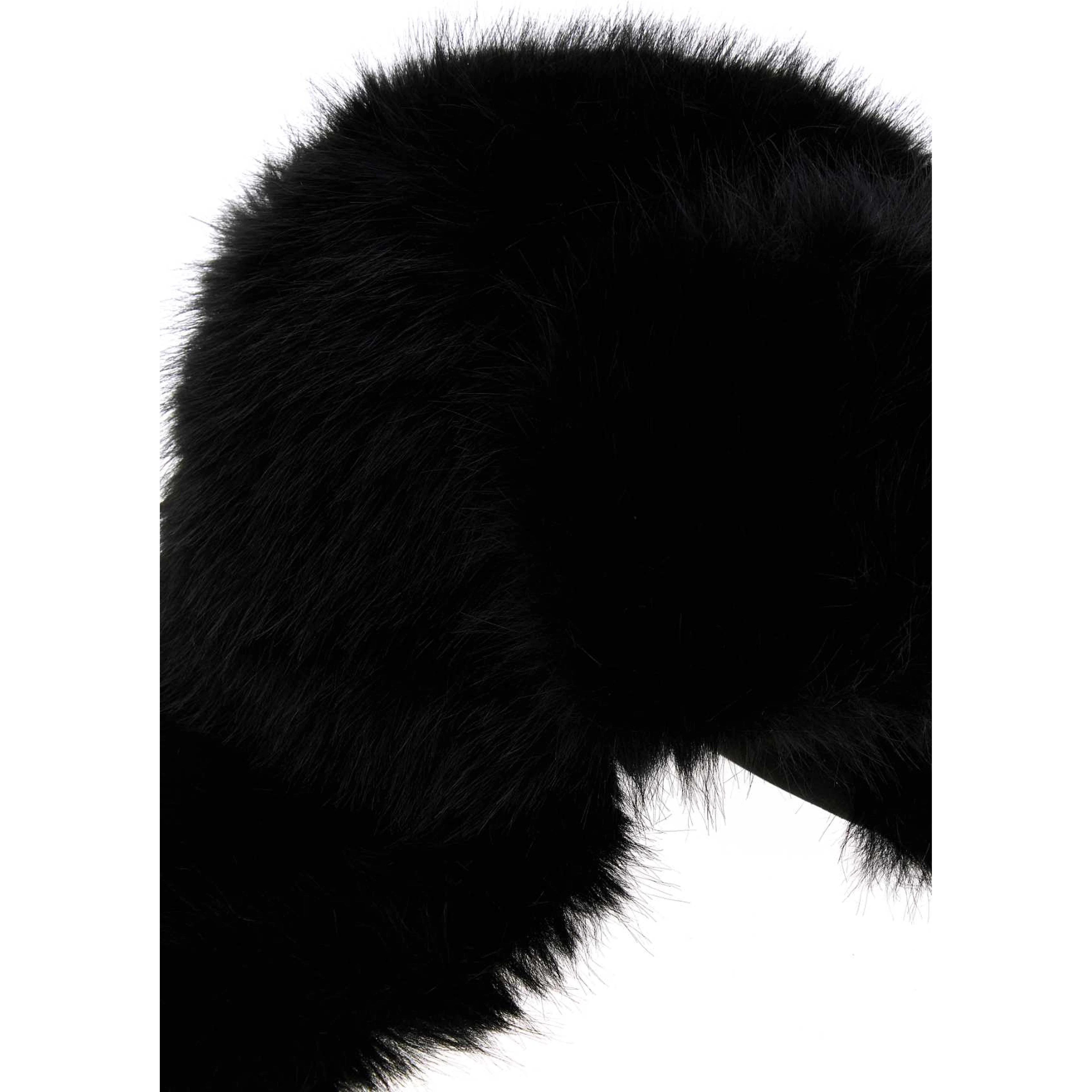 FUR HAT PLUSH FABRIC & ALTER SUEDE