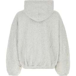 OVERSIZED ZIP-UP HOODIE W/ LOGO PRINT