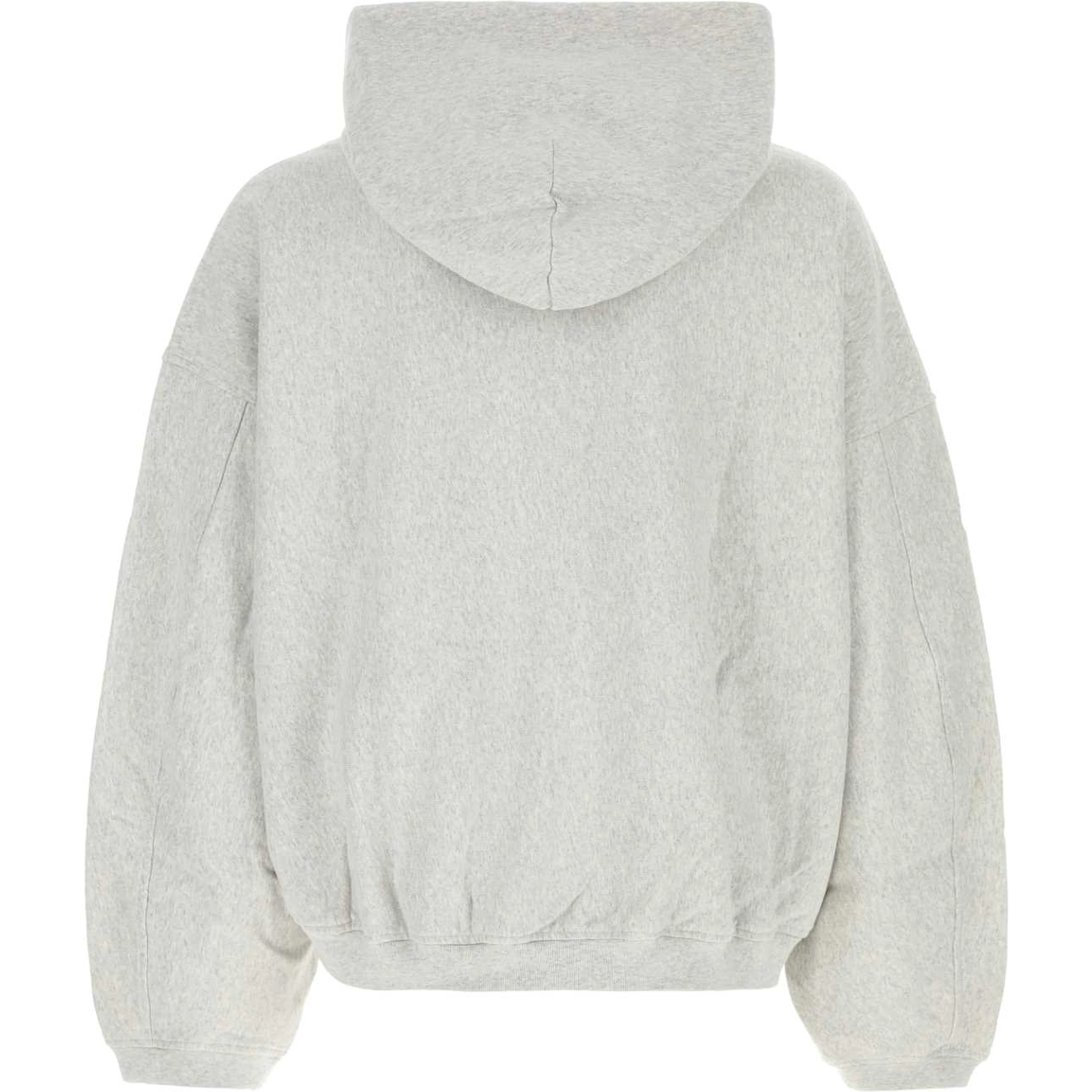 OVERSIZED ZIP-UP HOODIE W/ LOGO PRINT