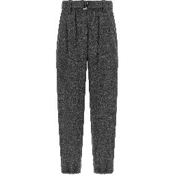 Gray Virgin Wool Cargo Pants