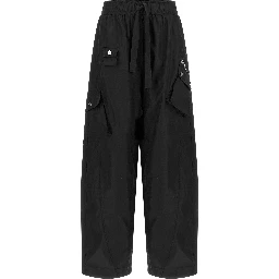 Black Recycled Polyamide Cargo Pants