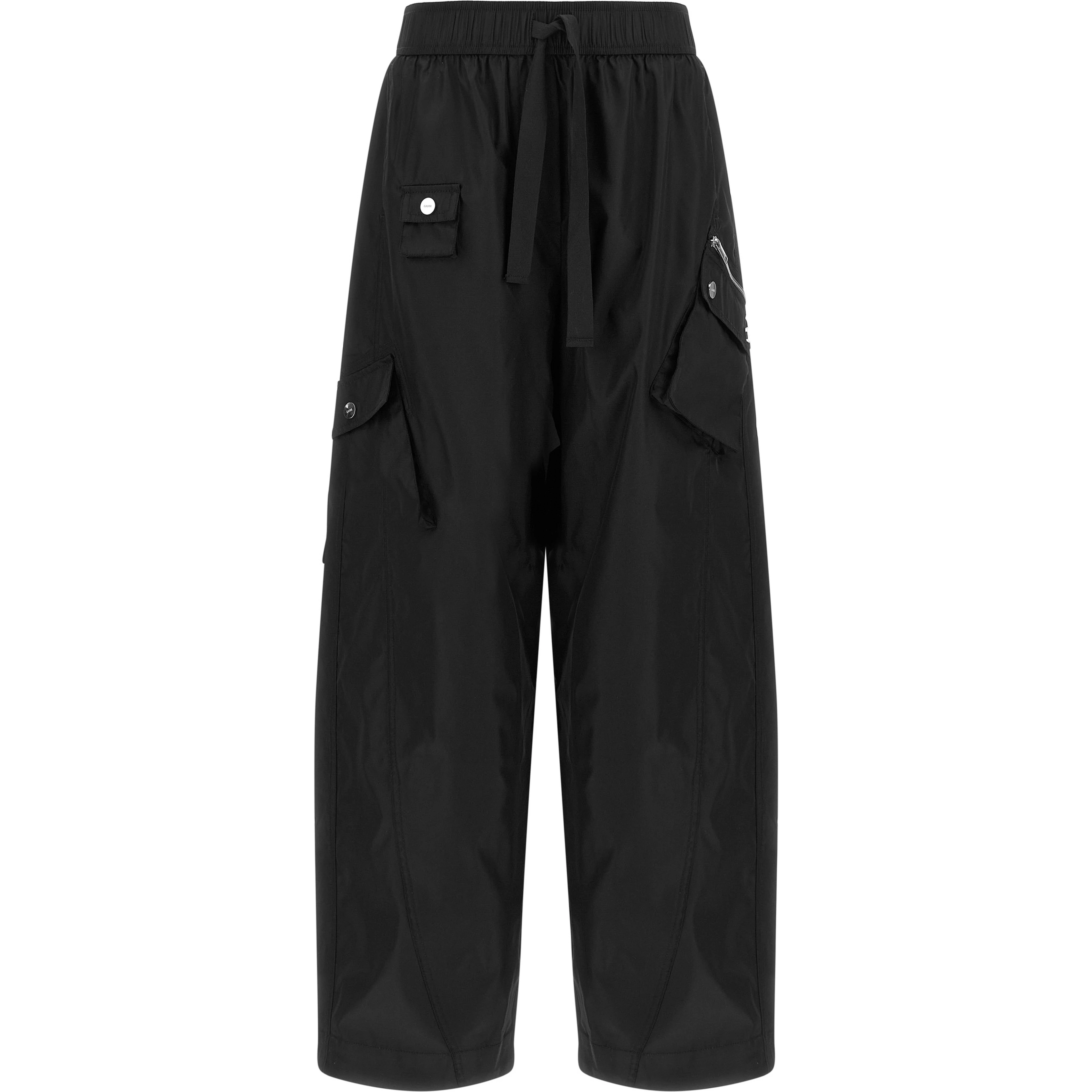 Black Recycled Polyamide Cargo Pants