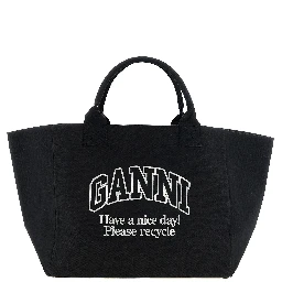 Black Recycled Cotton Tote Bag