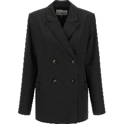 Black Polyester Blazer