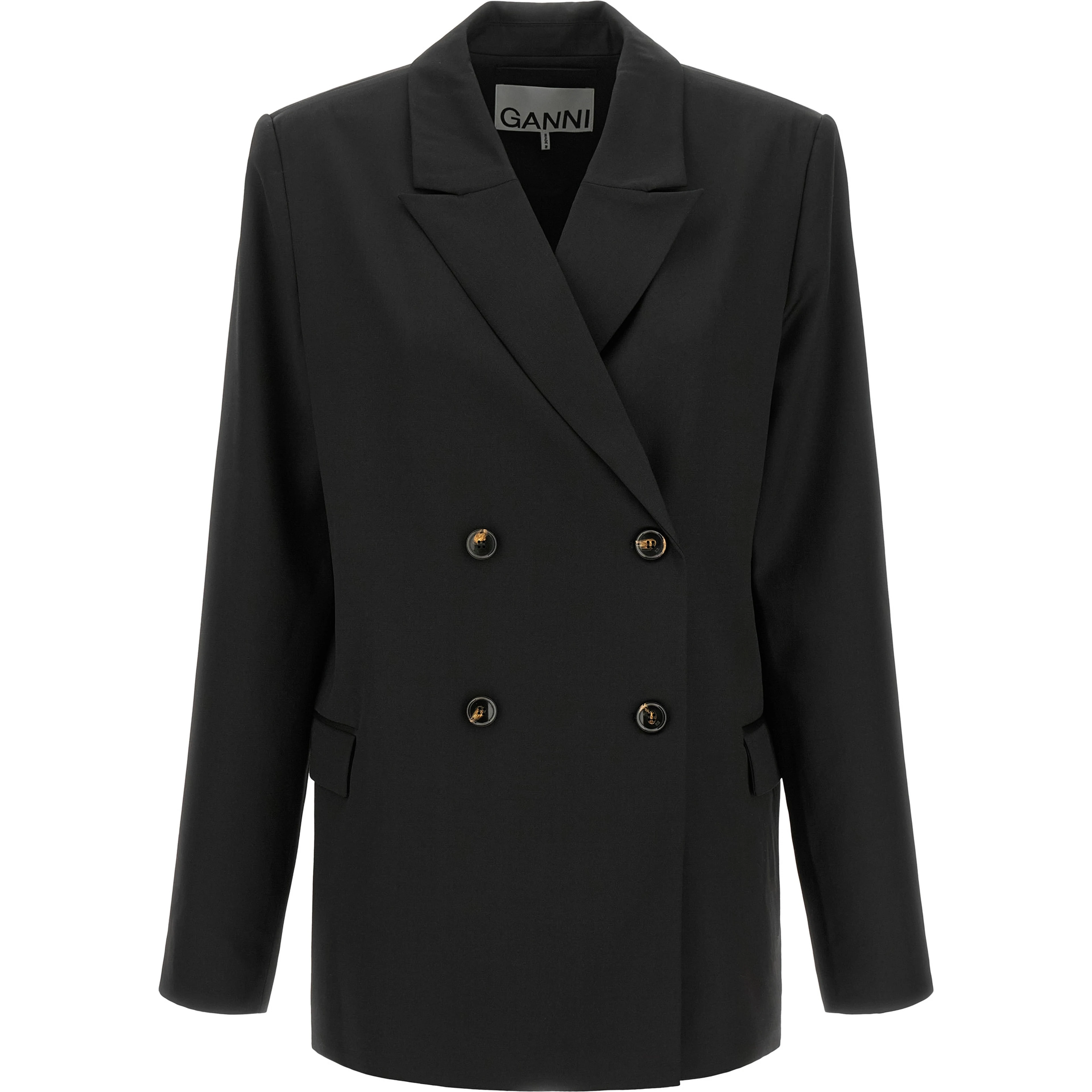 Black Polyester Blazer