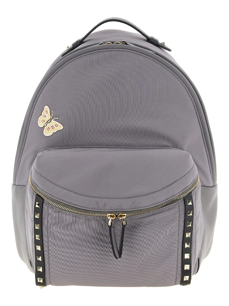 Gray Polyester Backpack