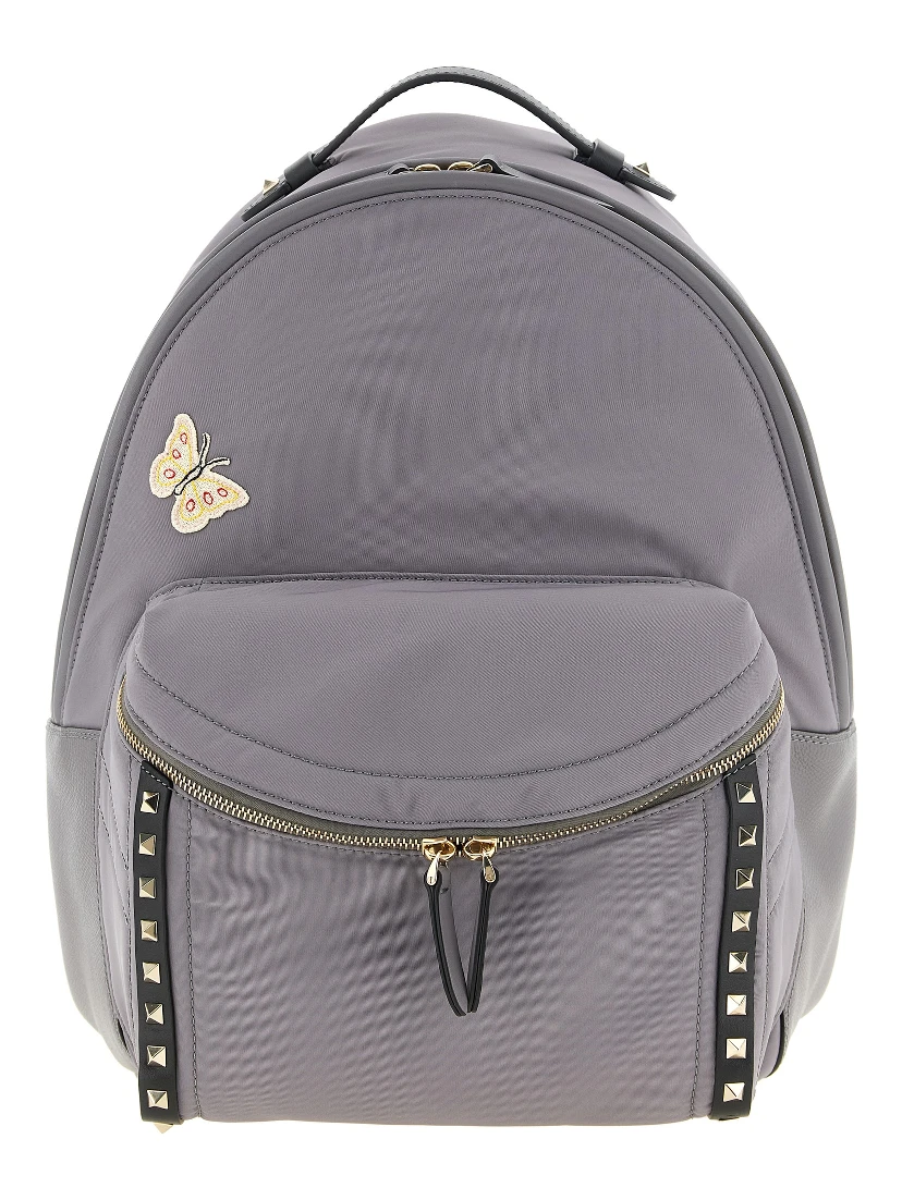 Gray Polyester Backpack