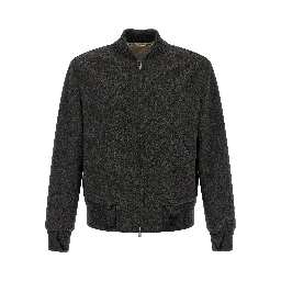 Gray Virgin Wool Bomber