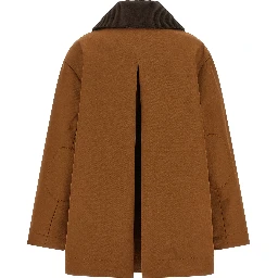 Brown Recycled Polyester Full-Length Jacket