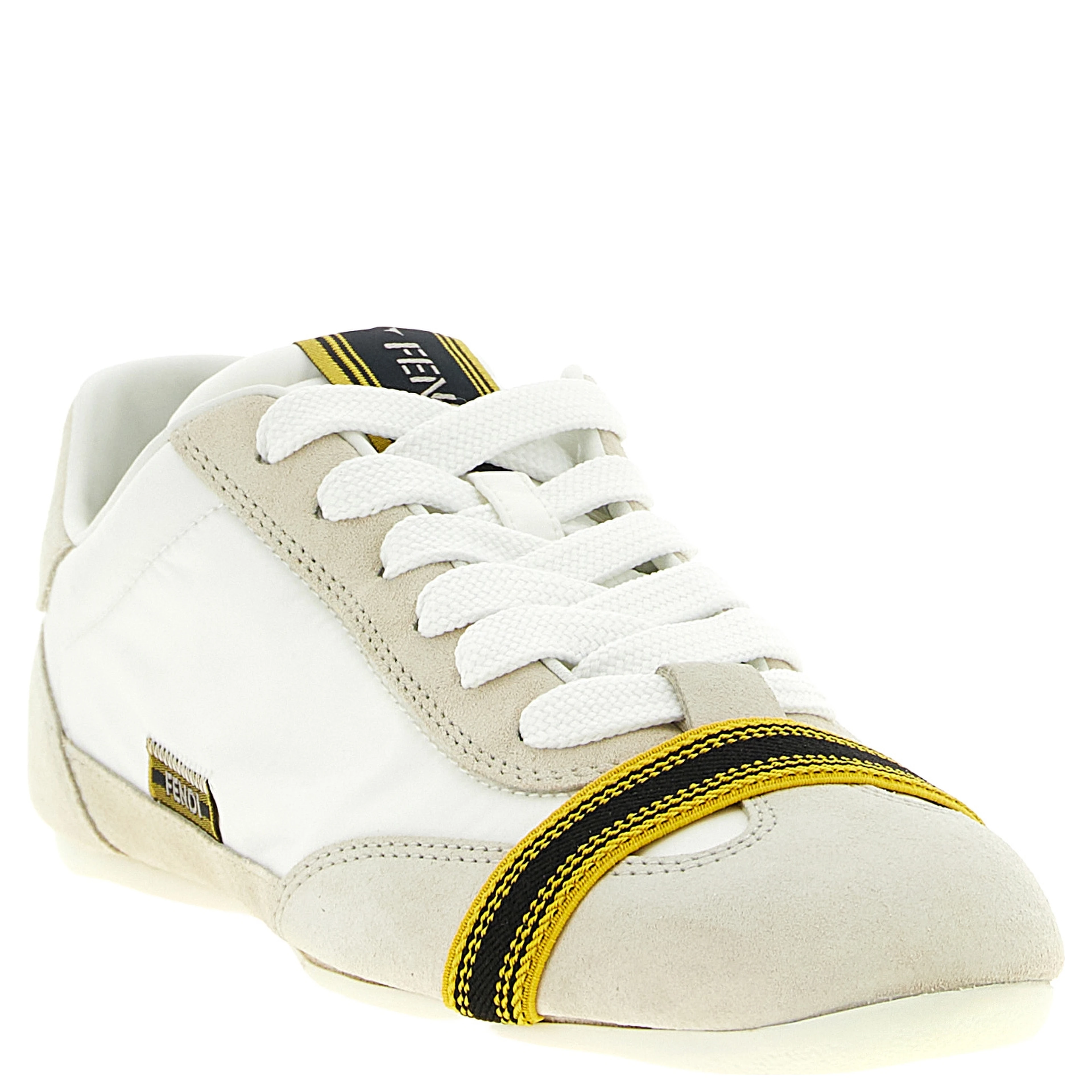 White Calfskin Athletic Sneakers