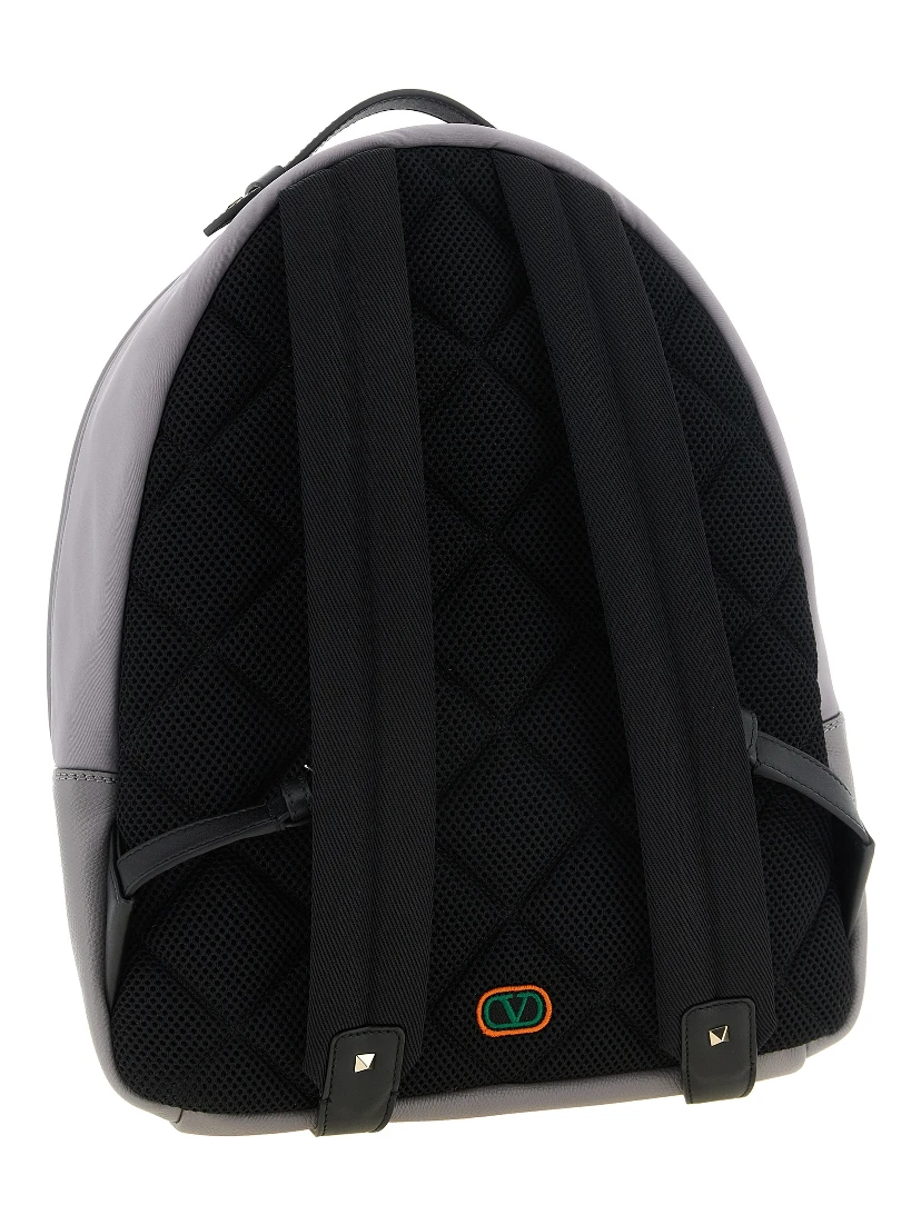 Gray Polyester Backpack