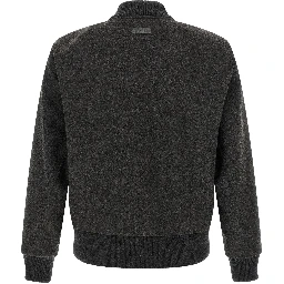 Gray Virgin Wool Bomber