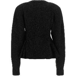 Black Wool Cardigan