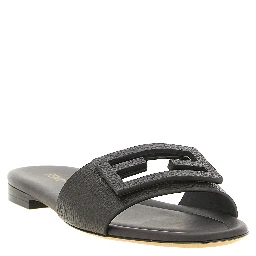Brown Calfskin Slides