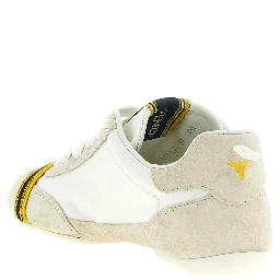 White Calfskin Athletic Sneakers