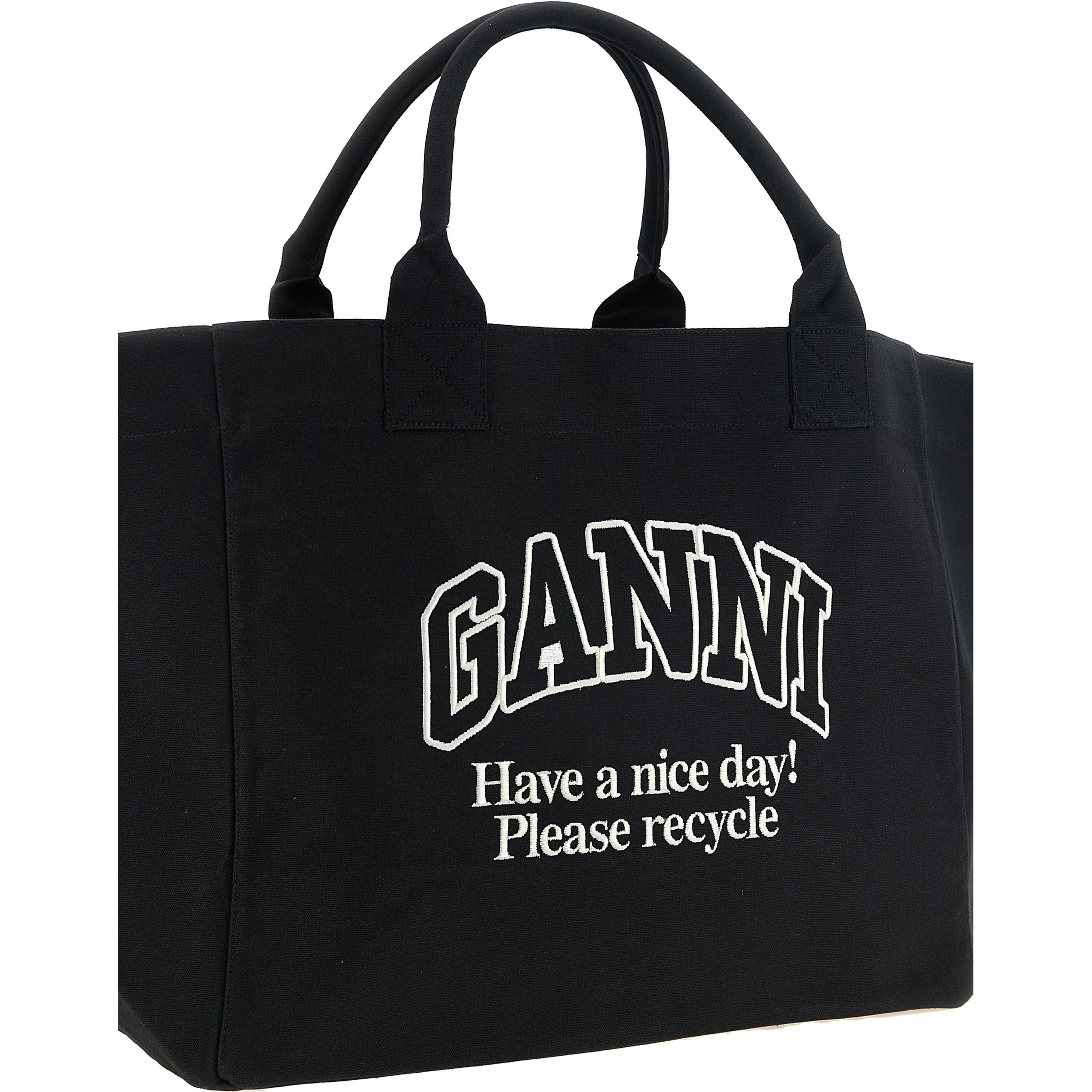 Black Recycled Cotton Tote Bag