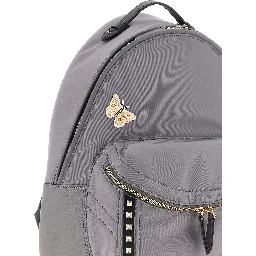 Gray Polyester Backpack