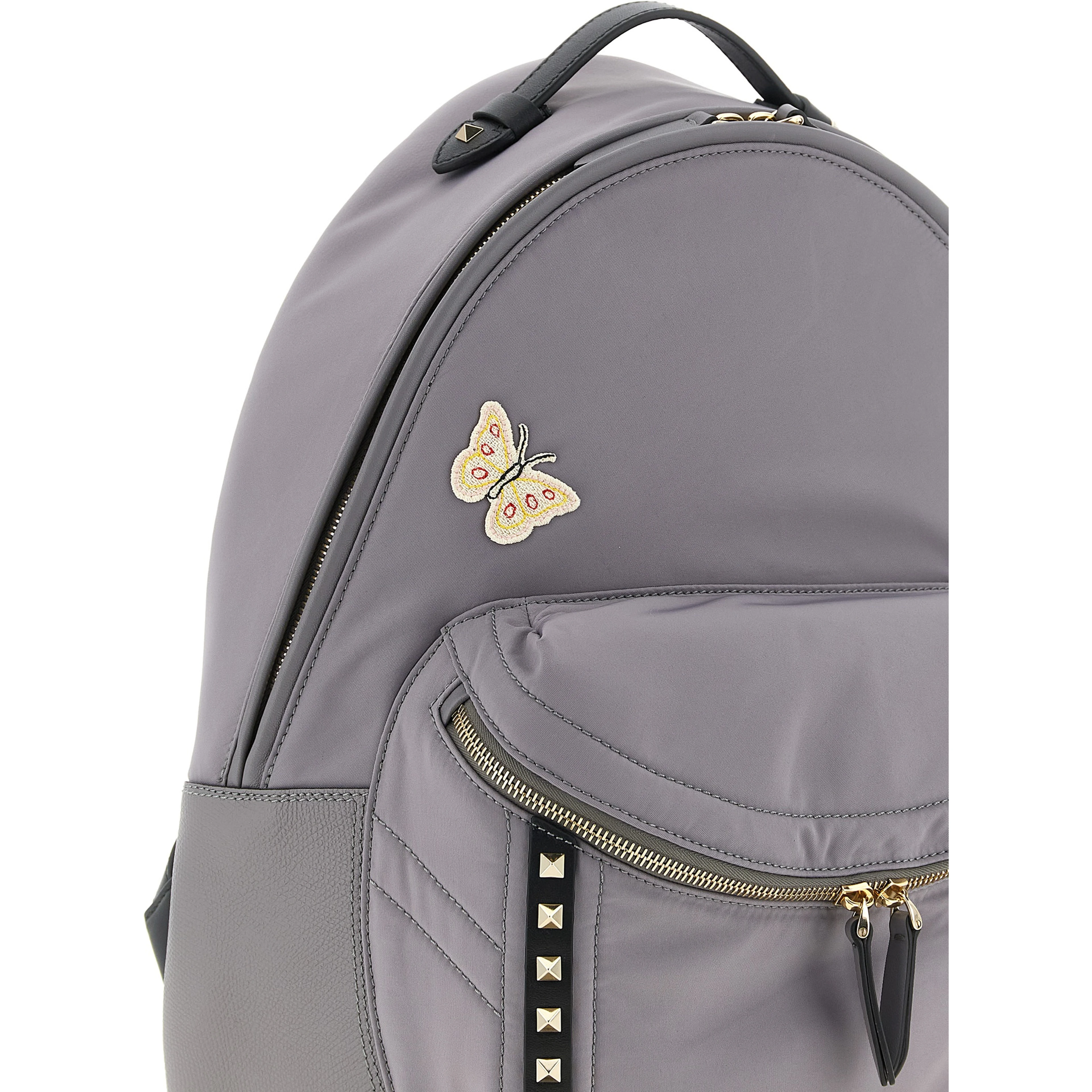 Gray Polyester Backpack