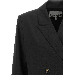 Black Polyester Blazer