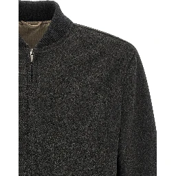 Gray Virgin Wool Bomber