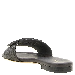 Brown Calfskin Slides