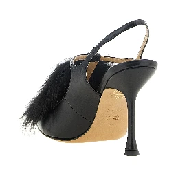 Black Calfskin High Heel Pumps