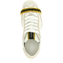 White Calfskin Athletic Sneakers