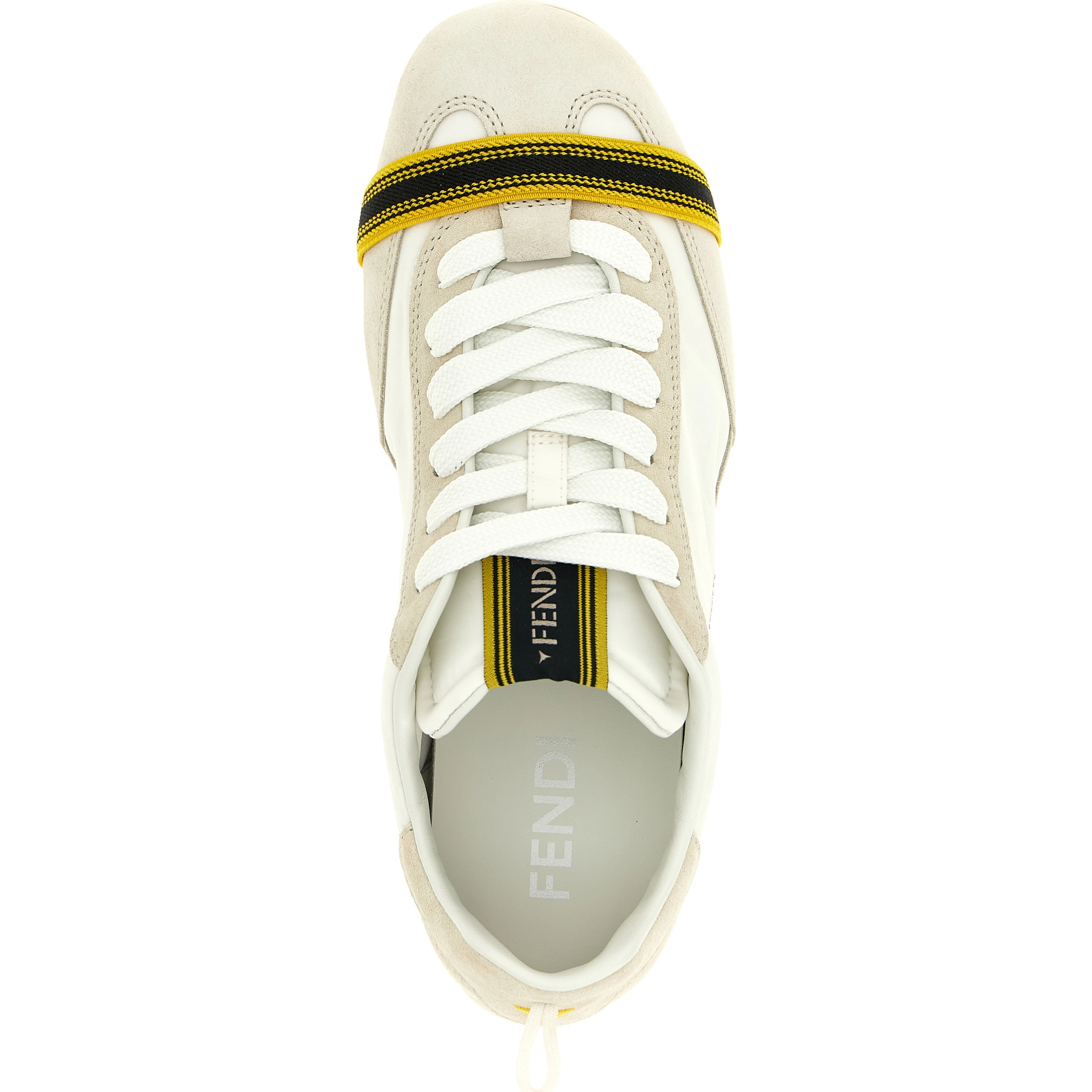 White Calfskin Athletic Sneakers