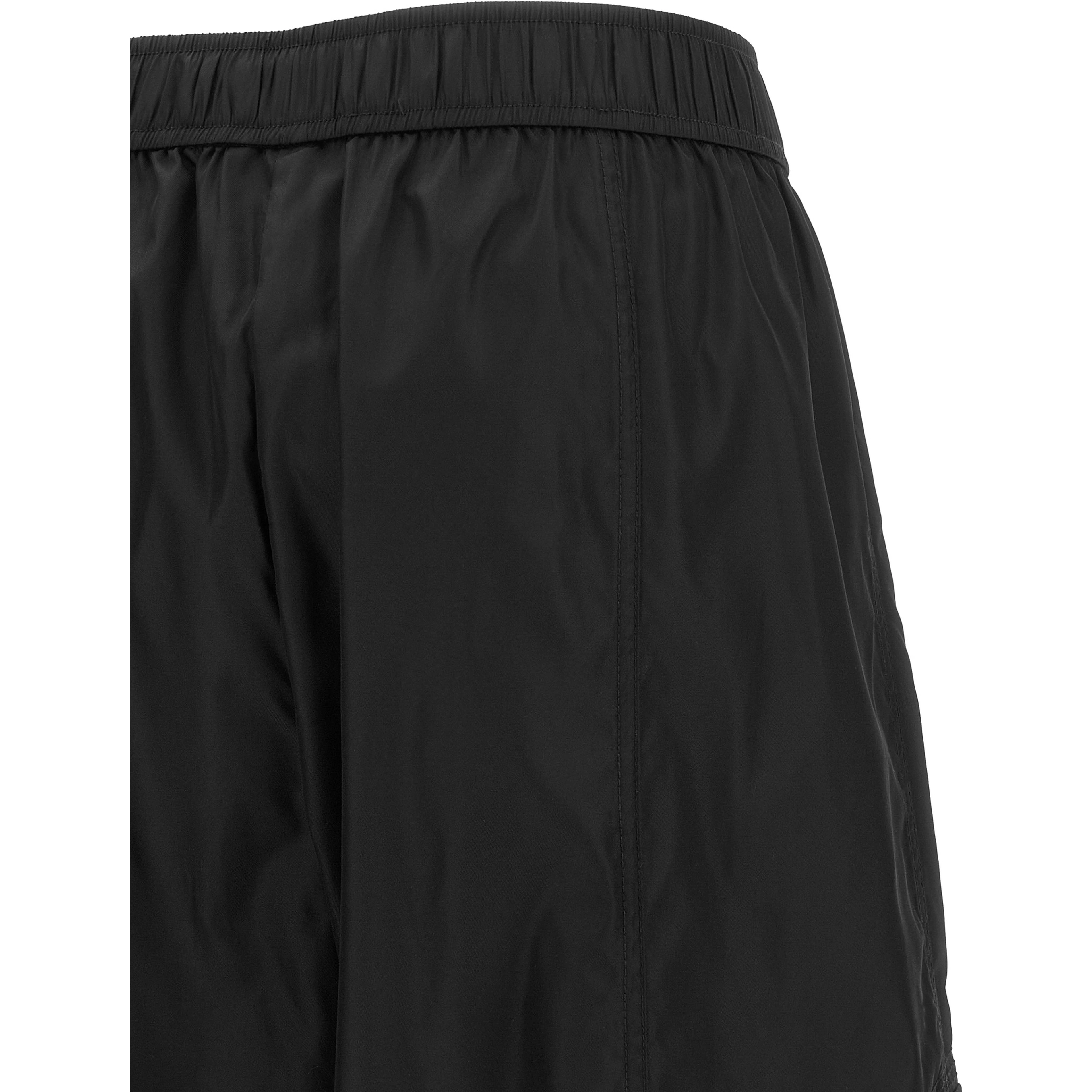 Black Recycled Polyamide Cargo Pants