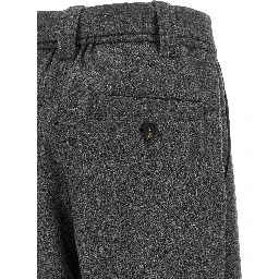 Gray Virgin Wool Cargo Pants