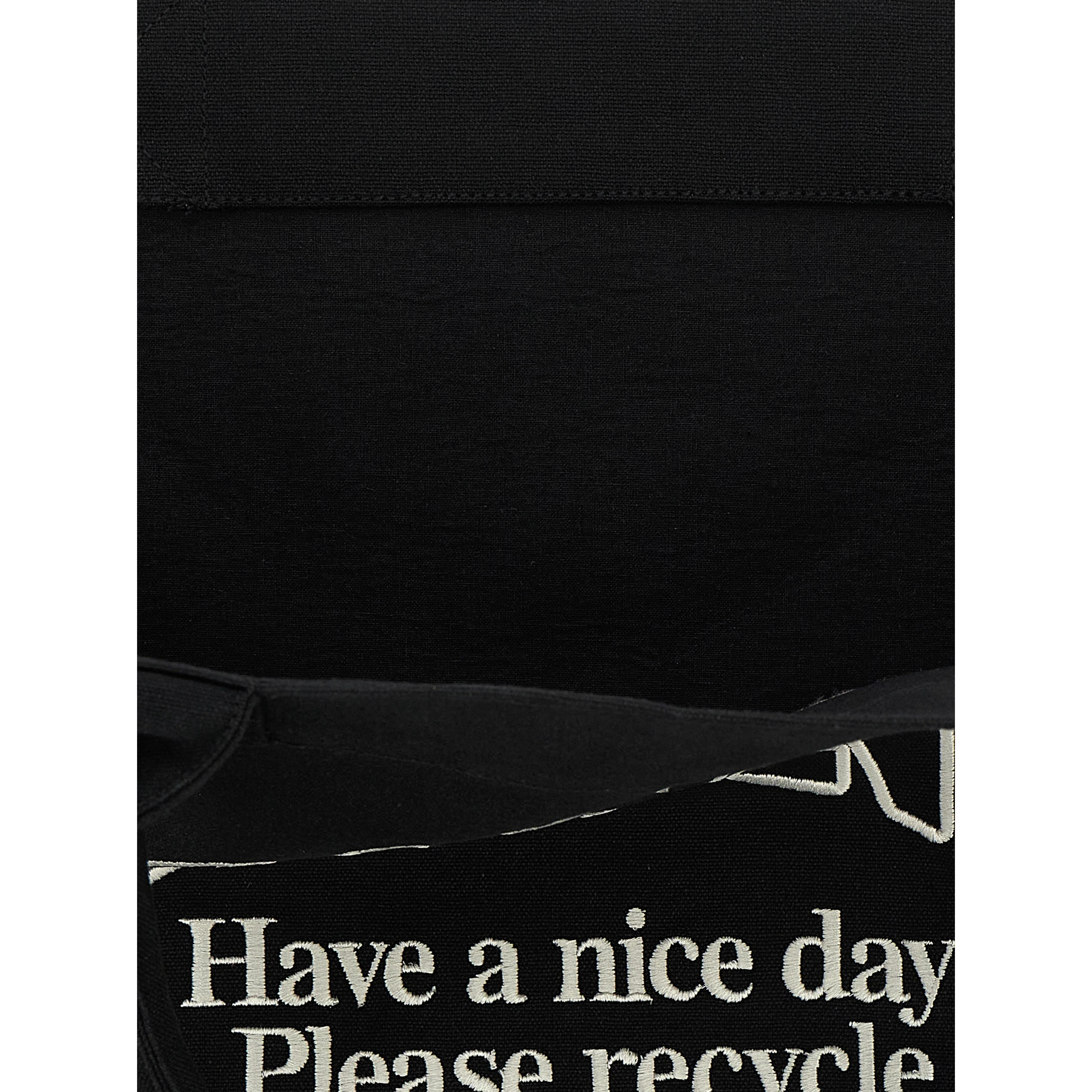 Black Recycled Cotton Tote Bag