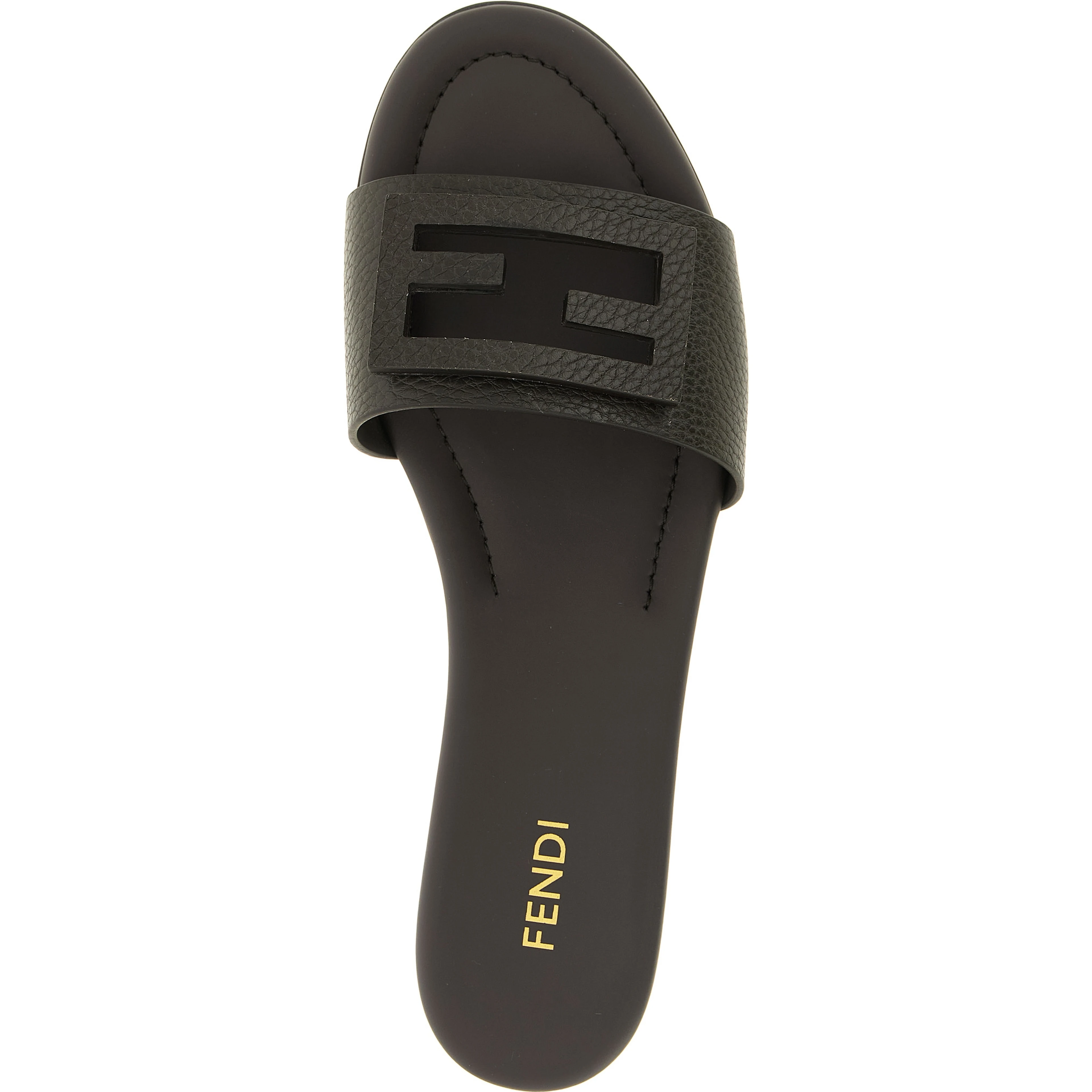 Brown Calfskin Slides