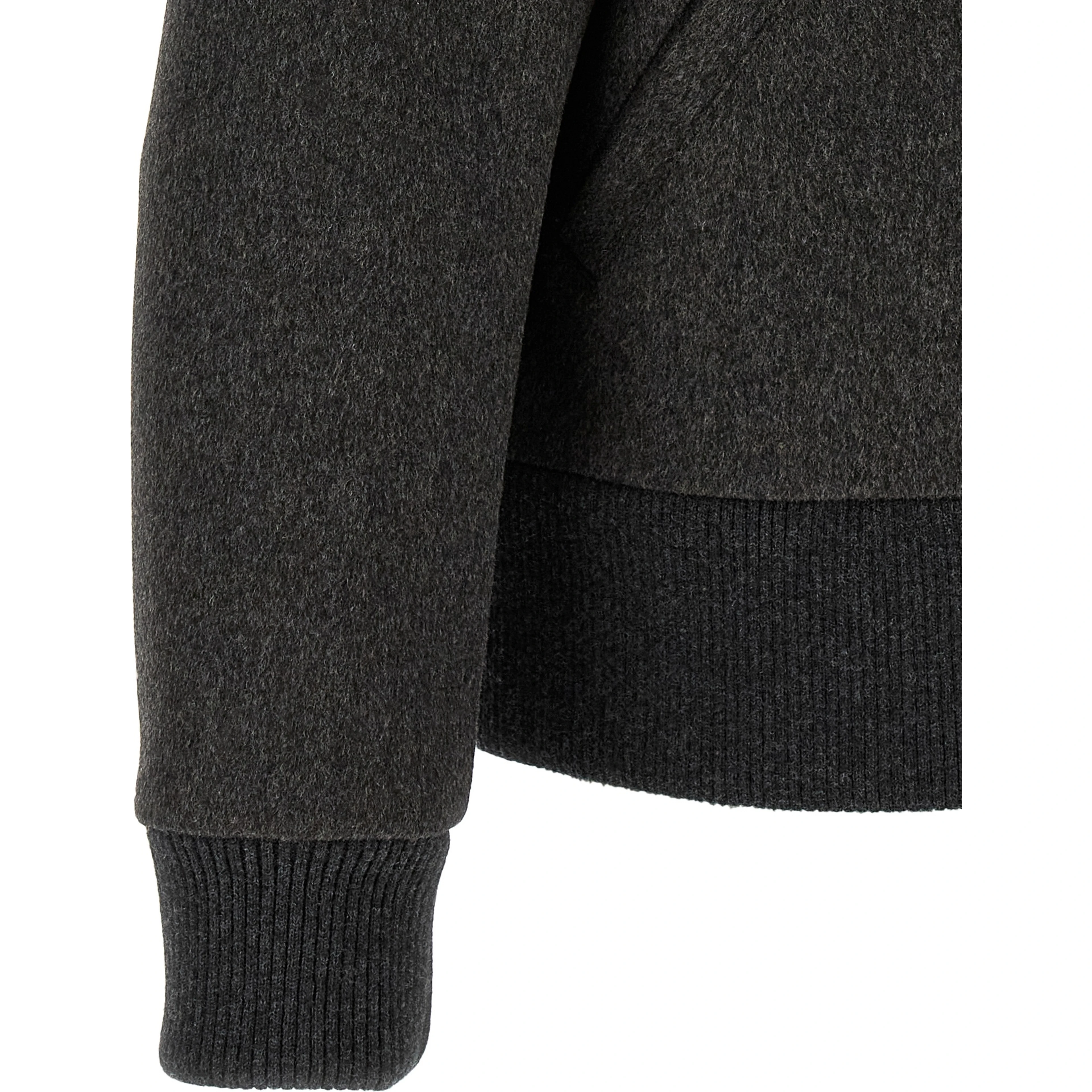 Gray Virgin Wool Bomber