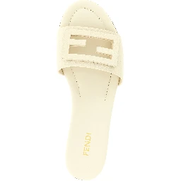 White Calfskin Slides