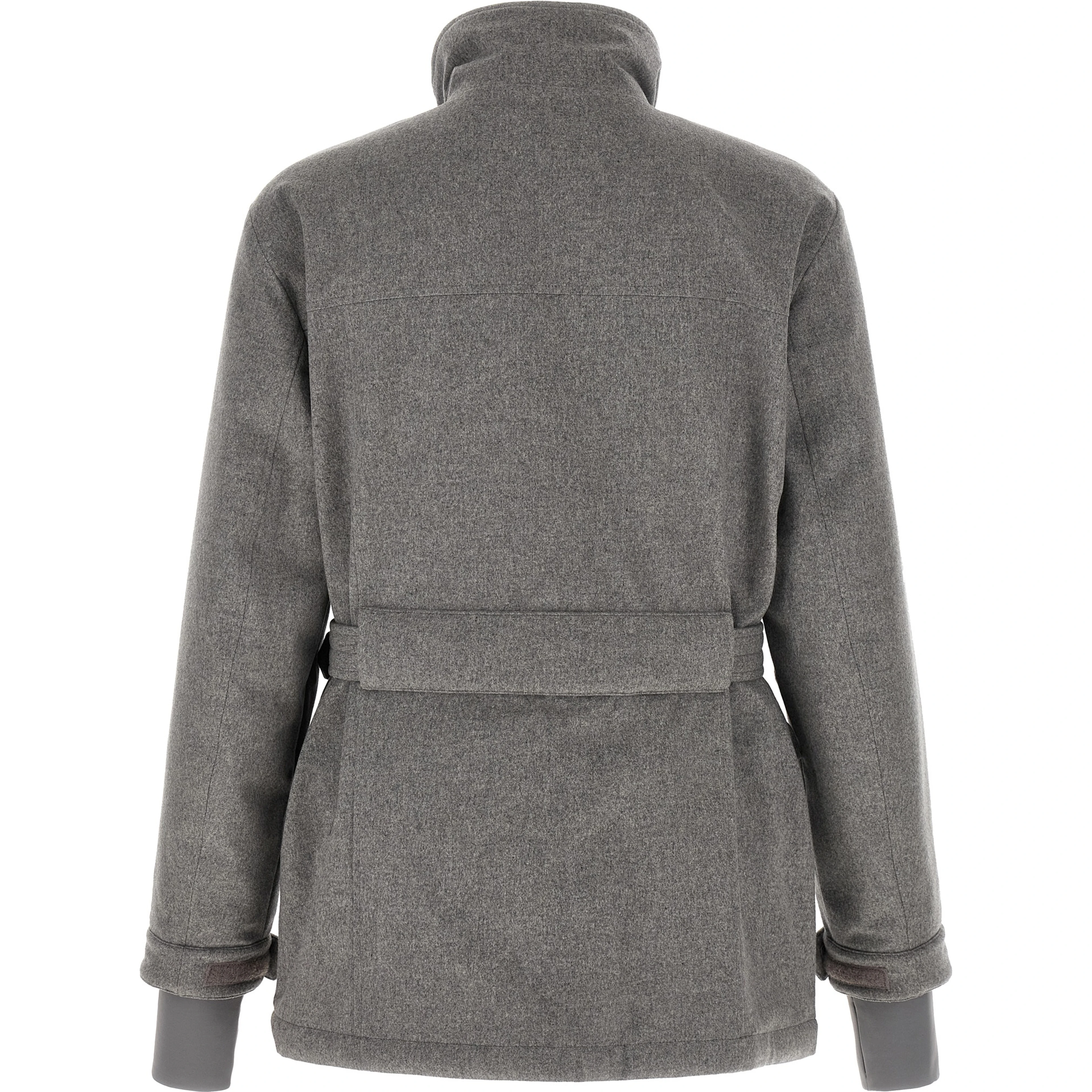 Gray Wool Full-Length Jacket