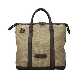 Beige Fabric Handbag