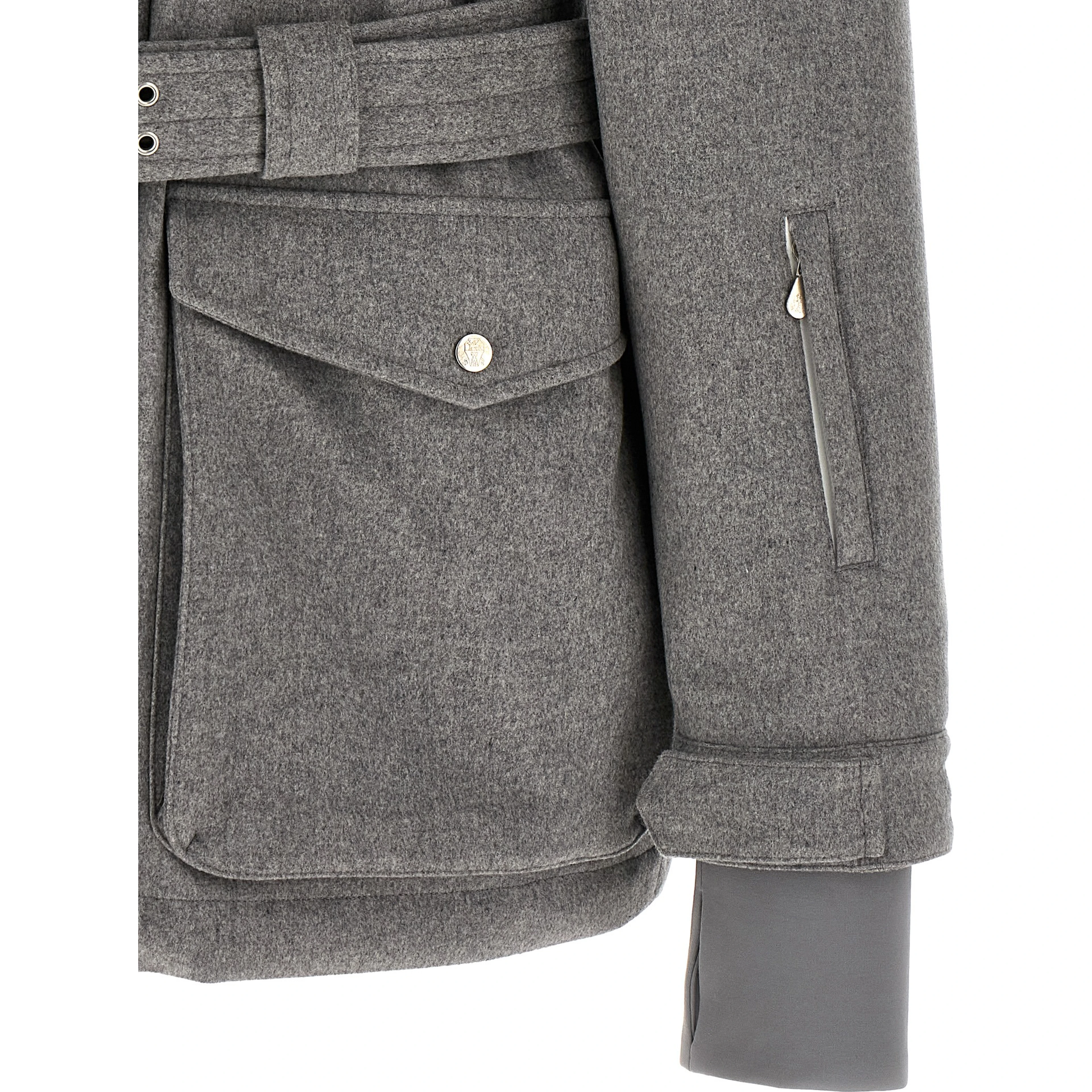 Gray Wool Full-Length Jacket