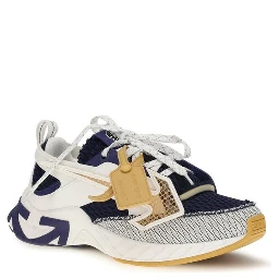 Multicolor Fabric Athletic Sneakers