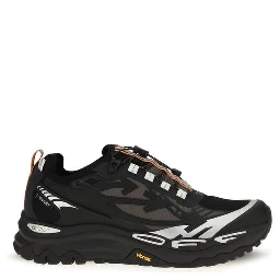 Black Polyester Athletic Sneakers