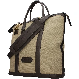 Beige Fabric Handbag
