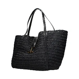 Black Raffia Shoulder Bag