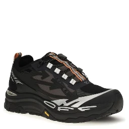 Black Polyester Athletic Sneakers